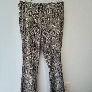 Stylish Snake Print Boot Cut Pants